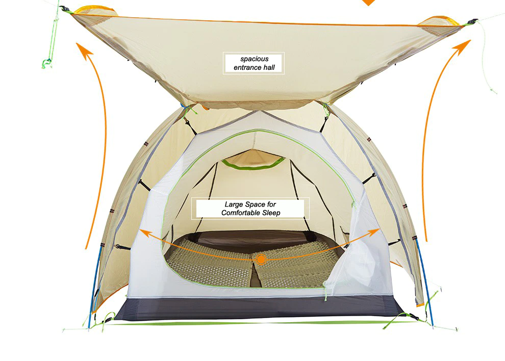 Cheap Goat Tents Asta Gear Tunnel Tent 2 Person Fast Build Strong Wind Resistant WINTER Camping Rainproof Windchaser   